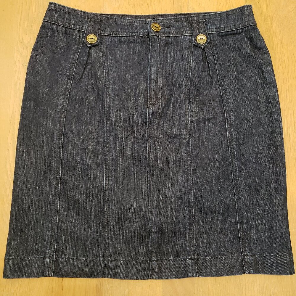 Anthropologie Pilcro & the Letterpress Pencil Skirt Womens Blue Denim Size 29/8